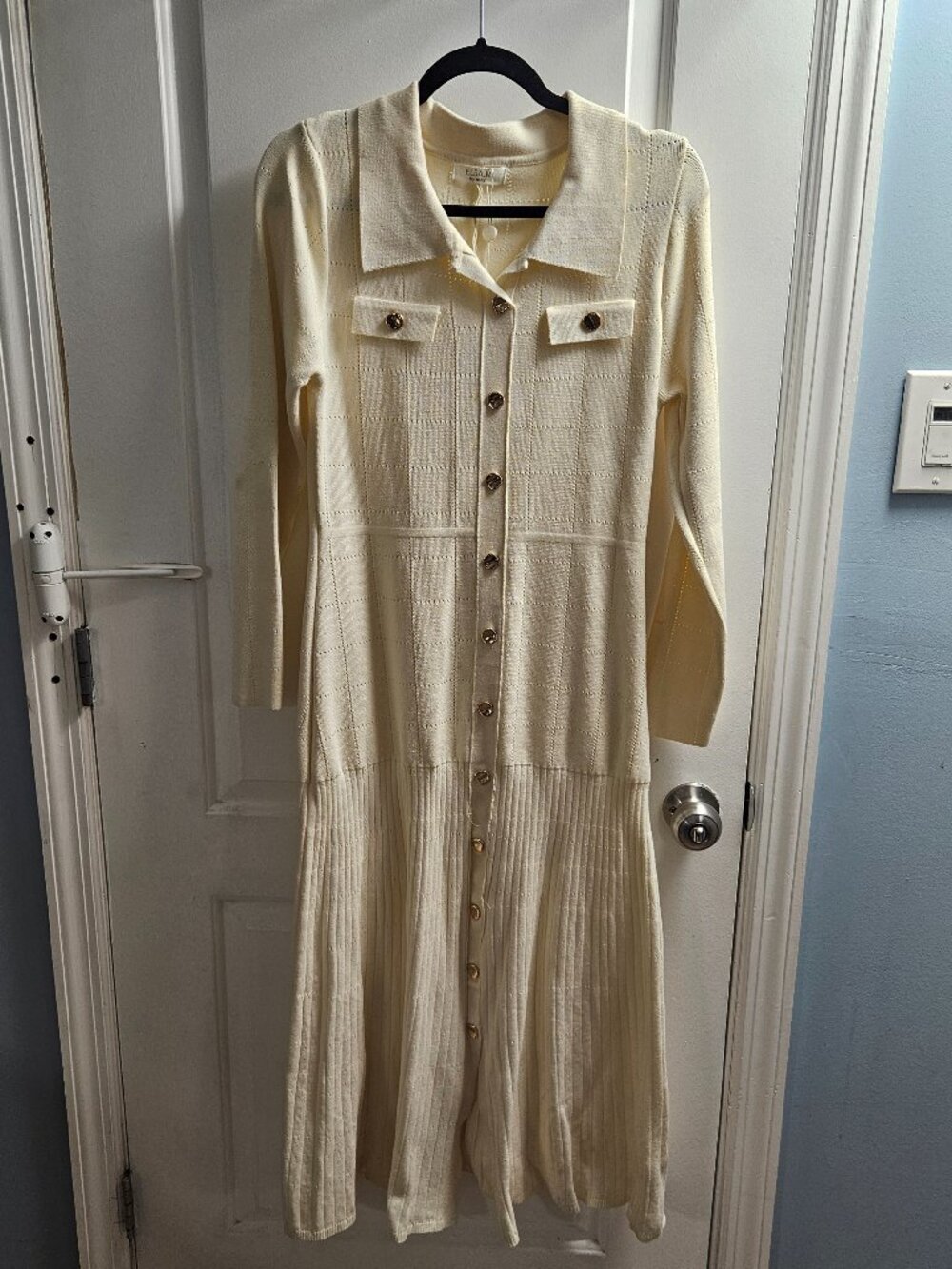 Womens cream midi dress